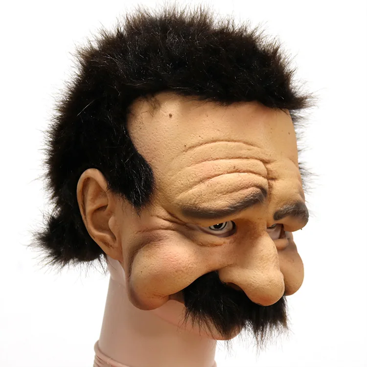 Masque en Latex pour vieil homme et femme, couvre-tête de farces amusantes, mascarade d'halloween, accessoires de Costume de Cosplay