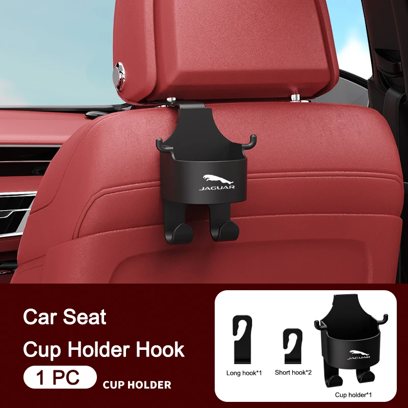 

For Jaguar XF XE XJ F-Type F-Pace XFR XKR XEL XFL XK XJ Car Seat Headrest Hook Hanger Storage Organizer Drink Holder Cup Bracket