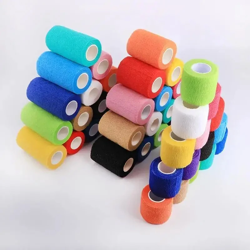 1 Roll Colorful Sport Self Adhesive Elastic Bandage Wrap Tape 4.5m Elastoplast For Knee Support Pads Finger Ankle Palm Shoulder