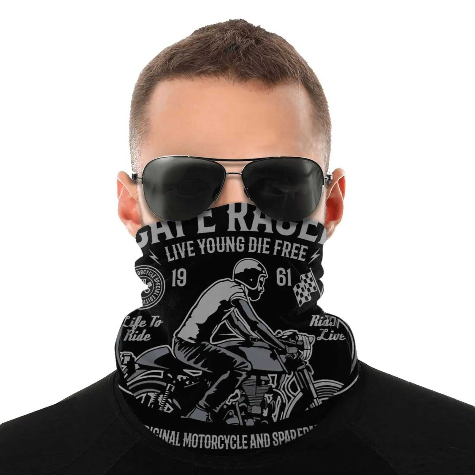 Motorcycle Cafe Racer Motorcyclist Speed Men\'s Bandana Woman Scarves Ski Mask Neck Warmer Fashion Snowboard Scarf Hiking Scarf