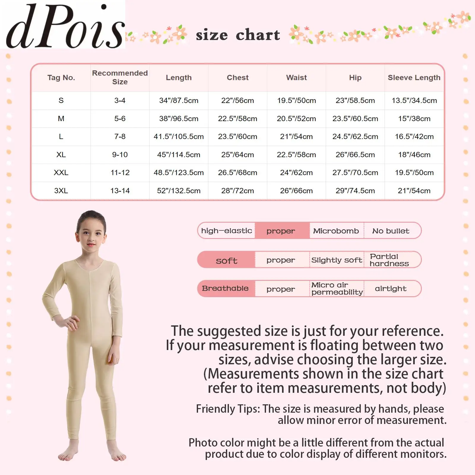 

Children Girls Full Body Suits Ballet Dance Leotards Gymnastic Jumpsuit Costume Long Sleeves Dance Unitards Bodysuit Rompers