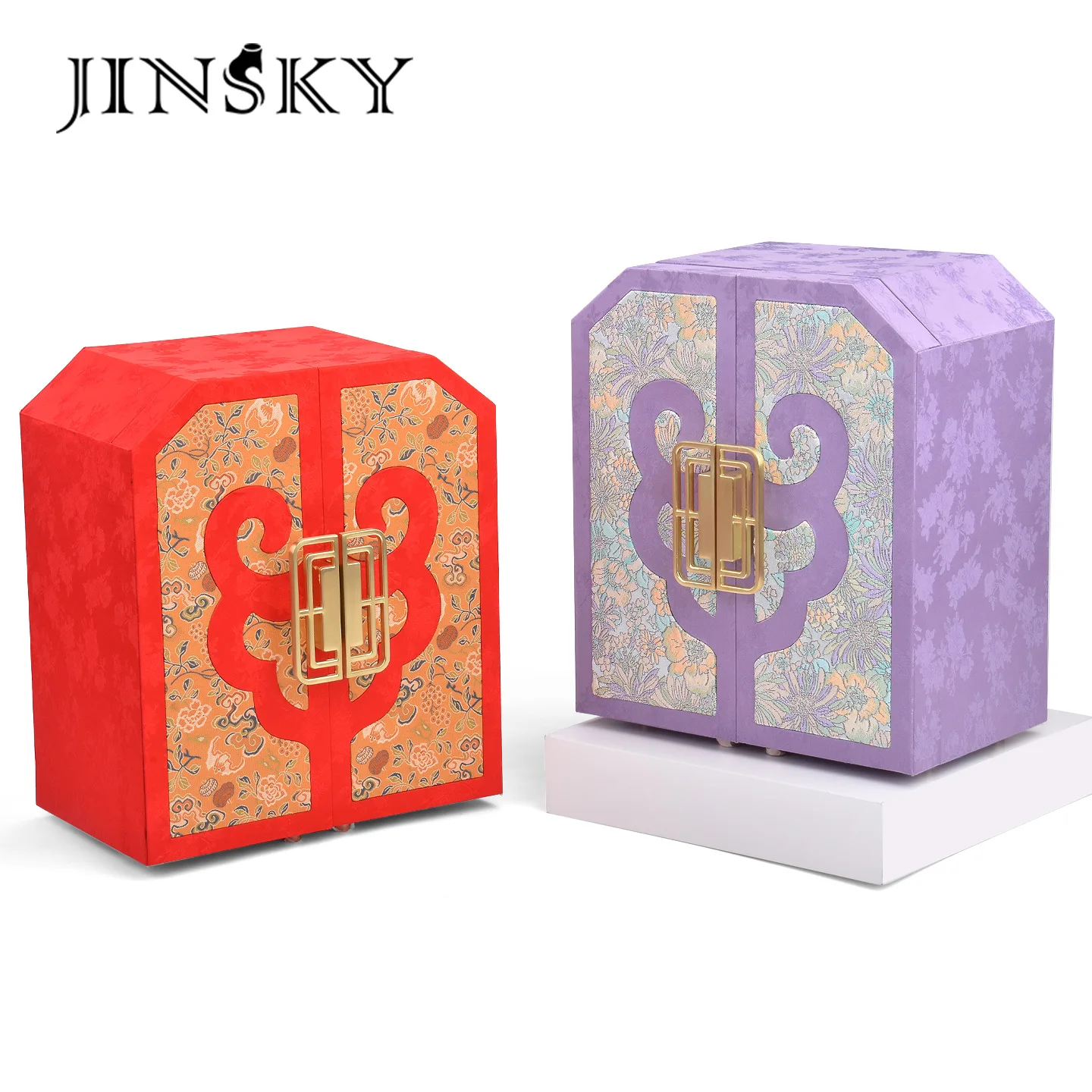 Palace style jewelry box, high-end new jewelry box, earring ring, Chinese style drawer box