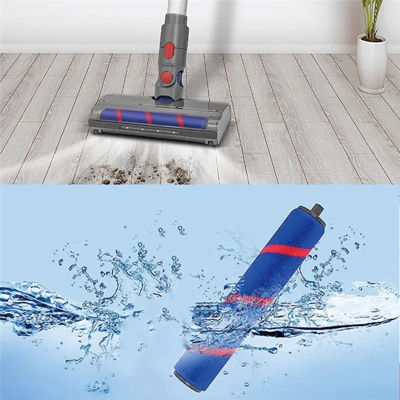 Top-rFor Dyson V7 V8 V10 V11 V15 Części do odkurzaczy Szczotka podłogowa z miękką głowicą rolkową