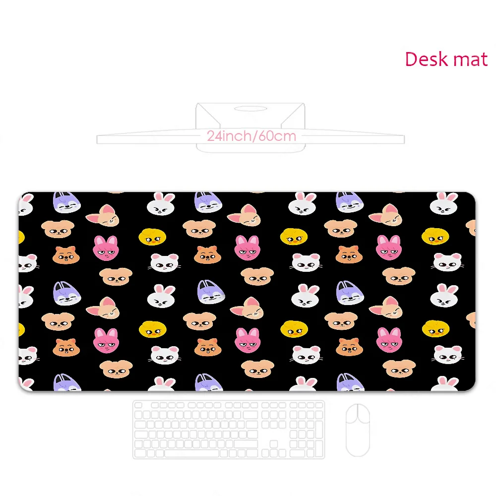 Cute S-Skzoo-o K-Kpop S-Stray K-Kids Mousepad Mouse Mat Desk Mat Large Gaming Accessories Prime Gaming XXL Keyboard Pad