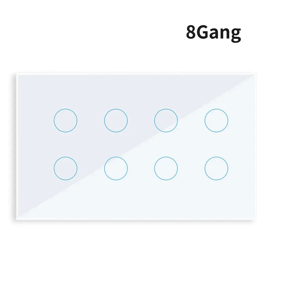 WIFI chytrý dotek lehký zeď spínač interruptor sklo panel 8 gangu tuya chytrý život pro alexa google domácí bílá