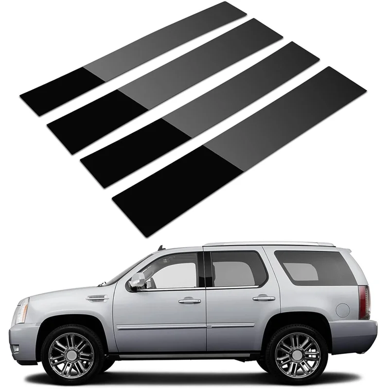 

Car Pillar Posts Door Window Trim Moldings Anti Scratch Sticker For Cadillac Escalade 2007-2014 Parts Accessories Glossy Black
