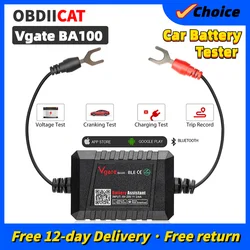 100%original Vgate BA100 Car Battery Tester with iOS & Android Battery helper Bluetooth 4.0Wireless 6~20V Battery Load work