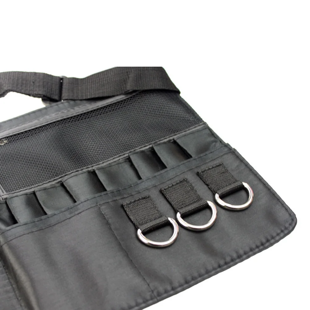 

Black Makeup Brush Waist Bag Pack Professional Adjustable Belt Multiple Pockets Portable Tools Organizer for Studio