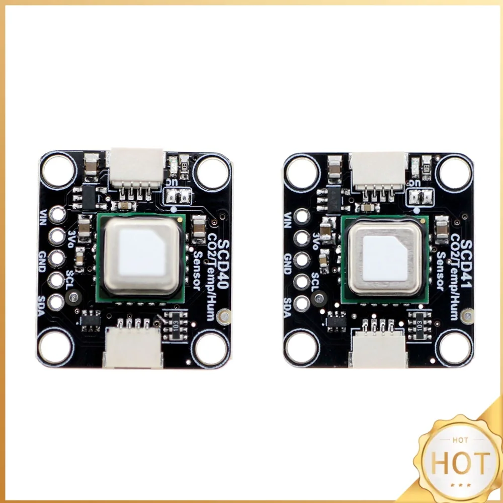 CO2 Sensor SCD40 SCD41 Photo Acoustic ASC Calibration STEMMA QT Qwiic I2C 3.3V-5V PCB Board