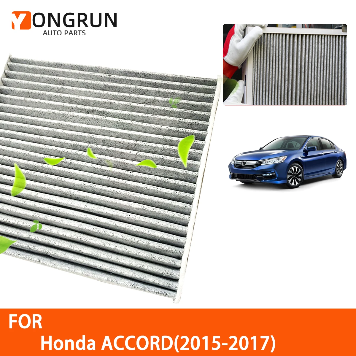 Car Cabin Air Filter for Honda Accord 2015-2017 Auto Filters Carbon Fiber P3875WS 80219-SHJ-A01 80292-SDA-407 80292-SDA-A01