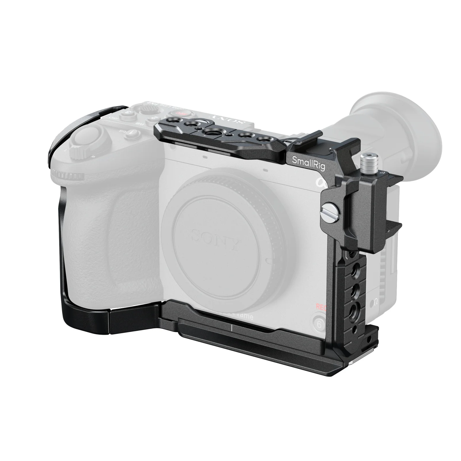 SmallRig FX2-kooi voor Sony FX2, camerakooi-installatieset met bovenplaat kabelklem Cold Shoe NATO-rail, kit met handgreep polsband