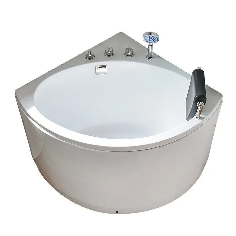 Free-standing Small apartment Triangular Fan Super deep bathtub