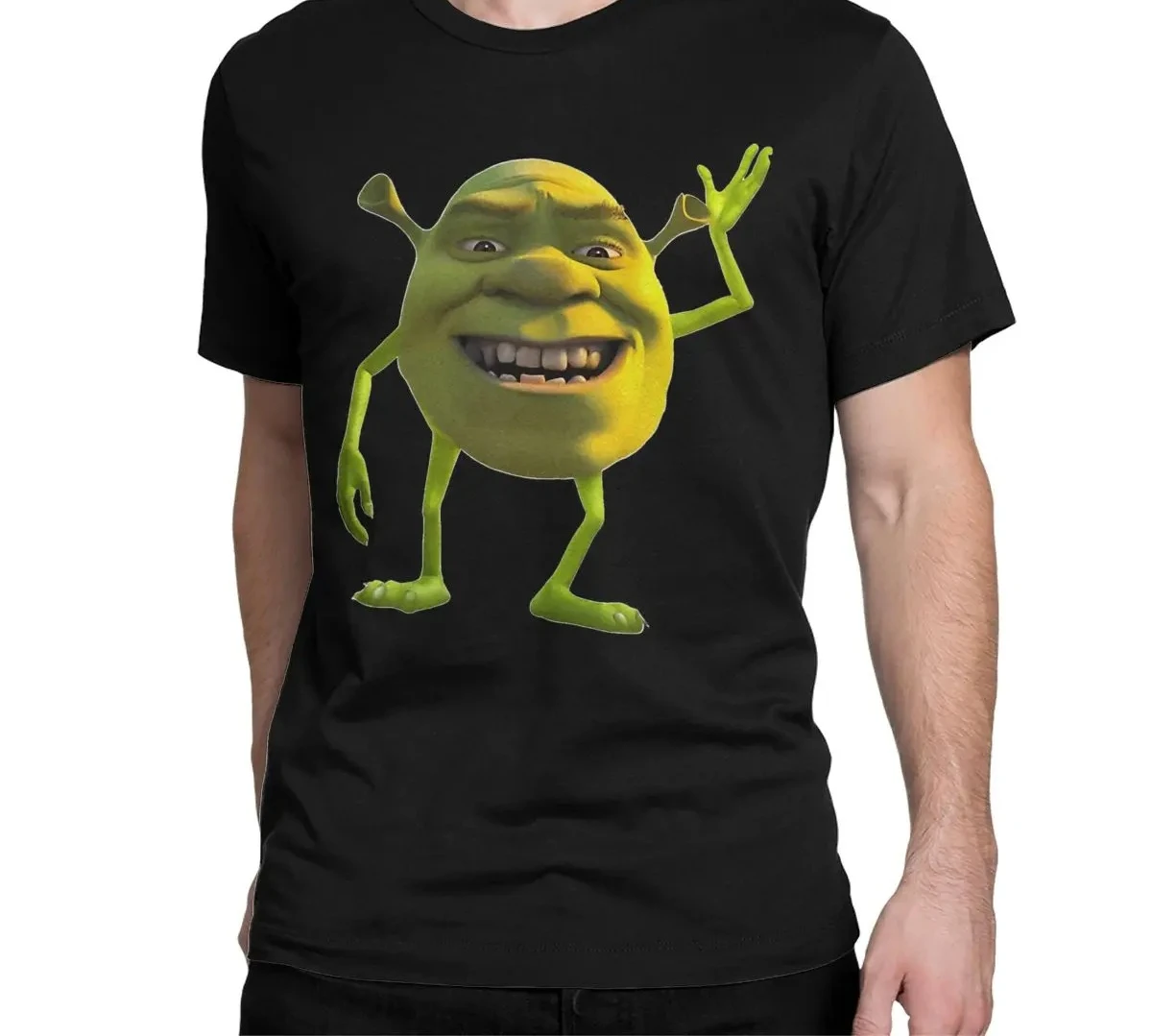 Damen Shrek Fun T-Shirt Mode Kurzarm Rundhalsdruck Damenkleidung Ästhetisches Harajuku Y2k Top Vintage Kleidung Gemütlich – Detail 5