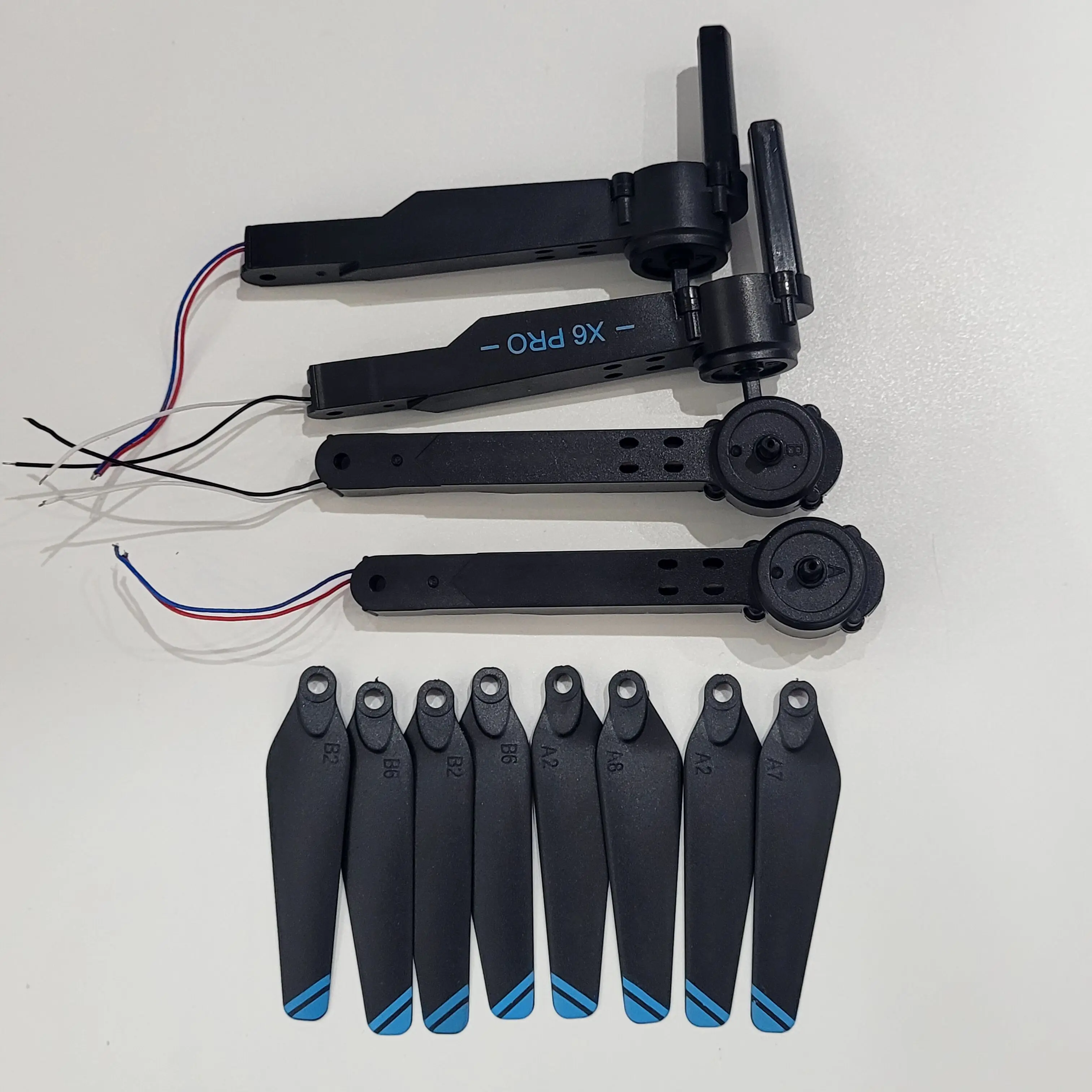 

X6PRO Motor Arm with Propeller Spare Part Kit Original for Folding Drone Quadcopter X6 PRO Front Rear Arms with Blade Accessory