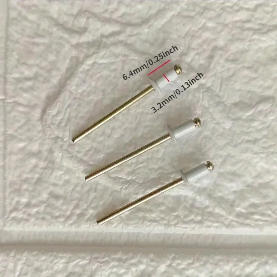 50 pz Oro Bianco Verniciato Rivetti Ciechi Testa Rotonda Rivetti Vuoti In Acciaio Al Alluminio Decorazioni Per La Casa Rivetti Elementi di Fissaggio Industriali DIA 1/8