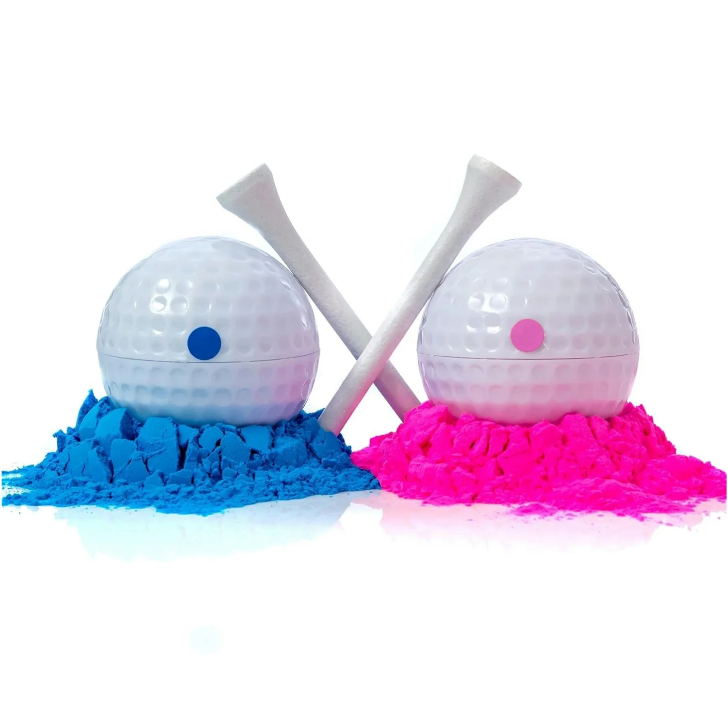 Geschlechts-Enthüllungs-Golfbälle: Explodierender Golfball für Mädchen oder Jungen – Biologisch abbaubares Pulver für Baby-Enthüllungspartys