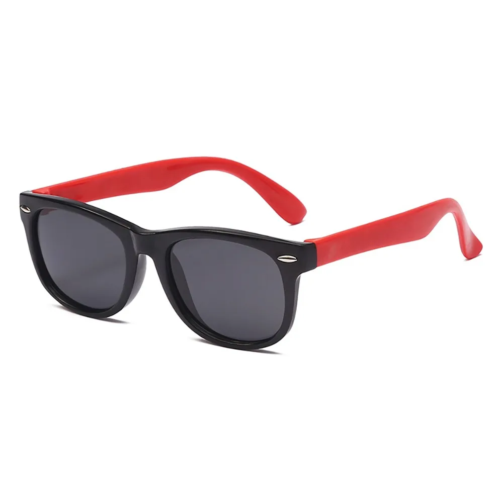 

Fashion Anti UV Polarizer Sunglasses TAC Lightweight Kids Sun Glasses Splicing Color Cool Big Frame Eyewear Seaside Beach