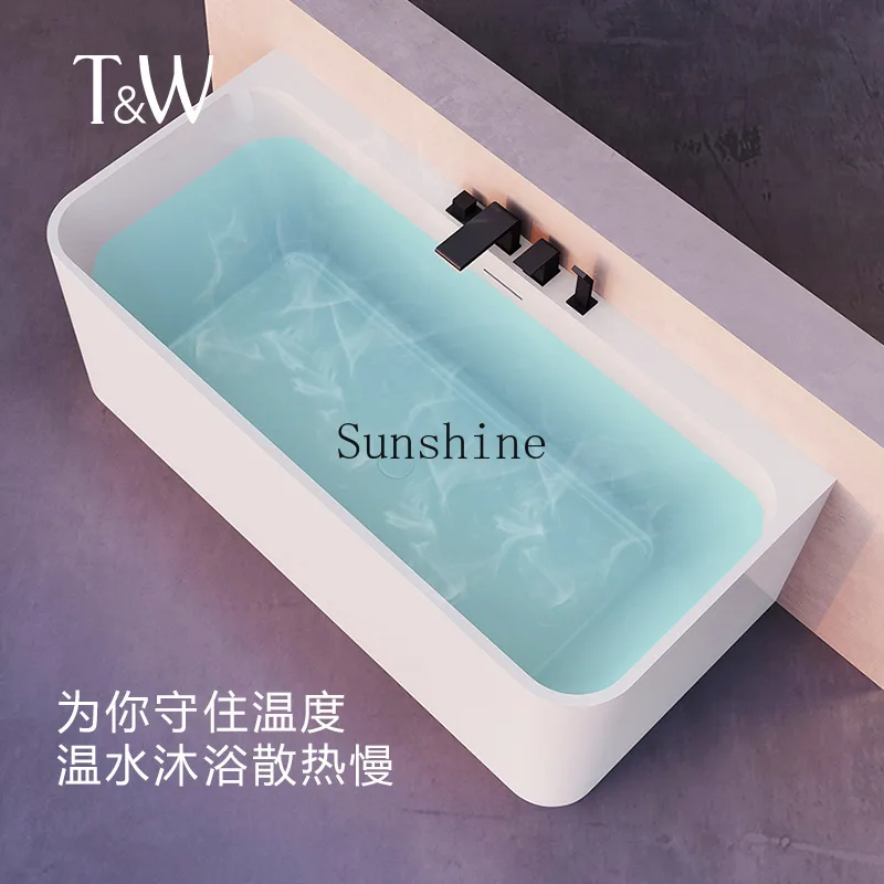 Acrylic bathtub household small apartment independent seamless Japanese deep bubble hotel bed and breakfast