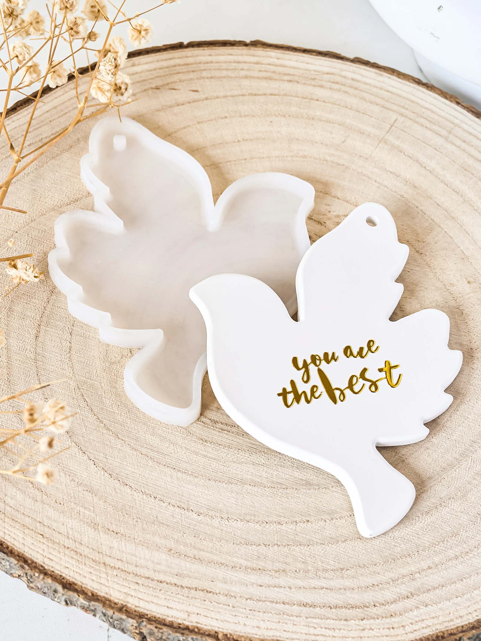 DIY Pigeon Pendants Silicone Mold Bird Keychain Ornaments Resin Molds Concrete Casting Personalized Tag Party Decor Kids Gifts