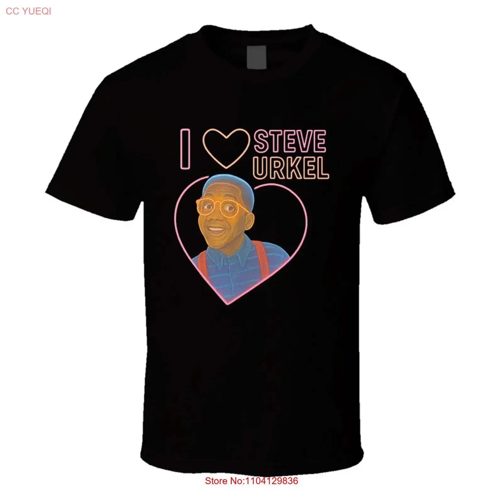 Camiseta de fan del personaje de la sitcom de los años 90 I Heart Love Steve Urkel Family Matters, ropa de diseñador con gráfico vintage lavado para hombre
