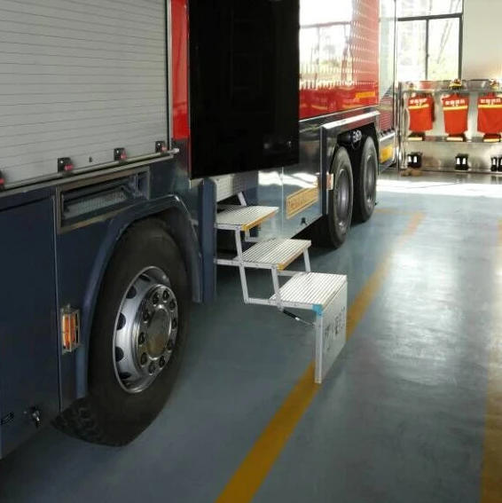 

ES-F-T-600 Electric Folding RV Step 12V Motorhome Entry Heavy Duty Aluminum with Remote for Camper Van