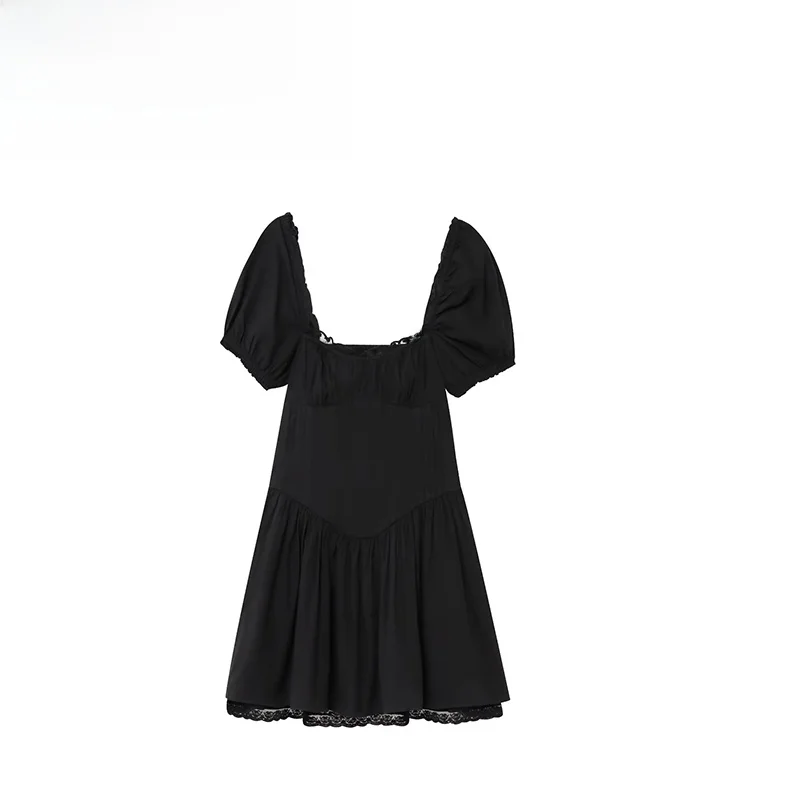 ZAB Autunno Nuovo Arrivo ort Pizzo di Seta Dr Ele Vita Alta Bubble Sve Polka Dot Casual Estate Fata Gonna Dr