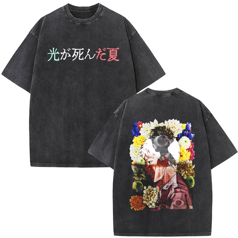 

Anime The Summer Hikaru Died Hikaru Indou Yoshiki Tsujinaka Graphic T-shirt Summer Men Women Couple Manga Casual Cotton T Shirts