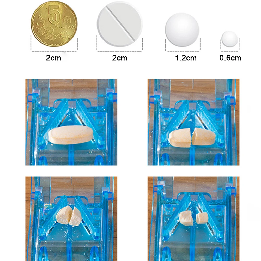 1Pc Pill Cutter Medicine Box Pill Cutting Splitter Drugs Tablet Cutter Divider Portable Storage Case Pill Box Pill Case Splitter