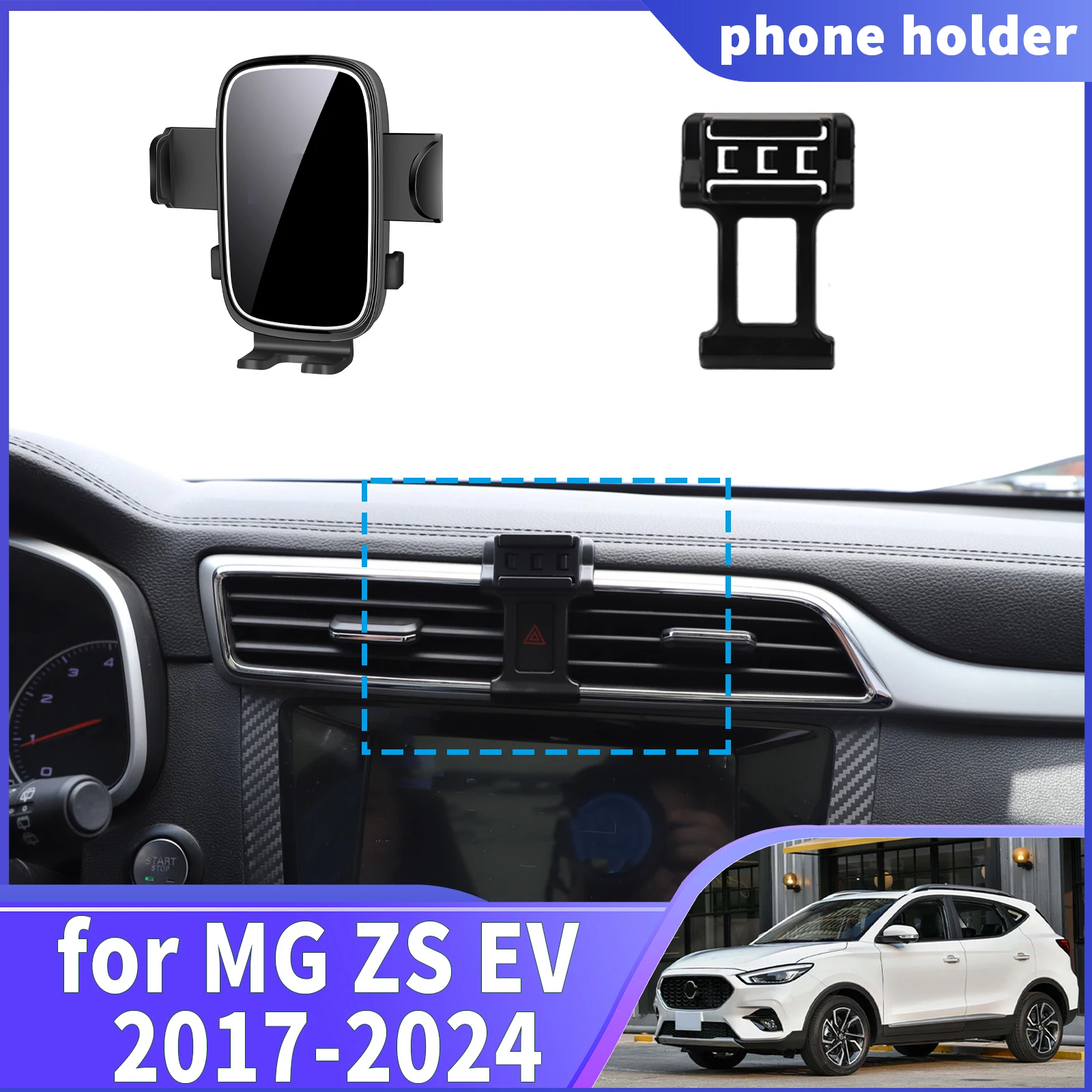

fit for MG ZS ZS EV 2017 2018 2019 2020 2021 2022 2023 2024 ​​Navigation Phone Holder Mount Customized Car accessoires