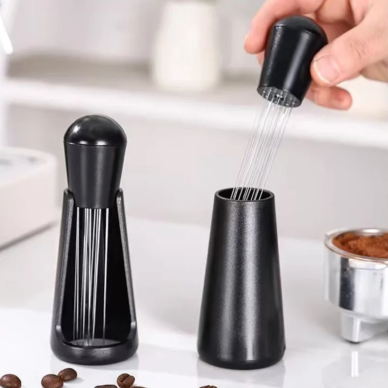 Espresso Coffee Stirrer WDT Distribution Tool Stainless Steel Needles Coffee Powder Distributor Dosing Ring Barista Accessories
