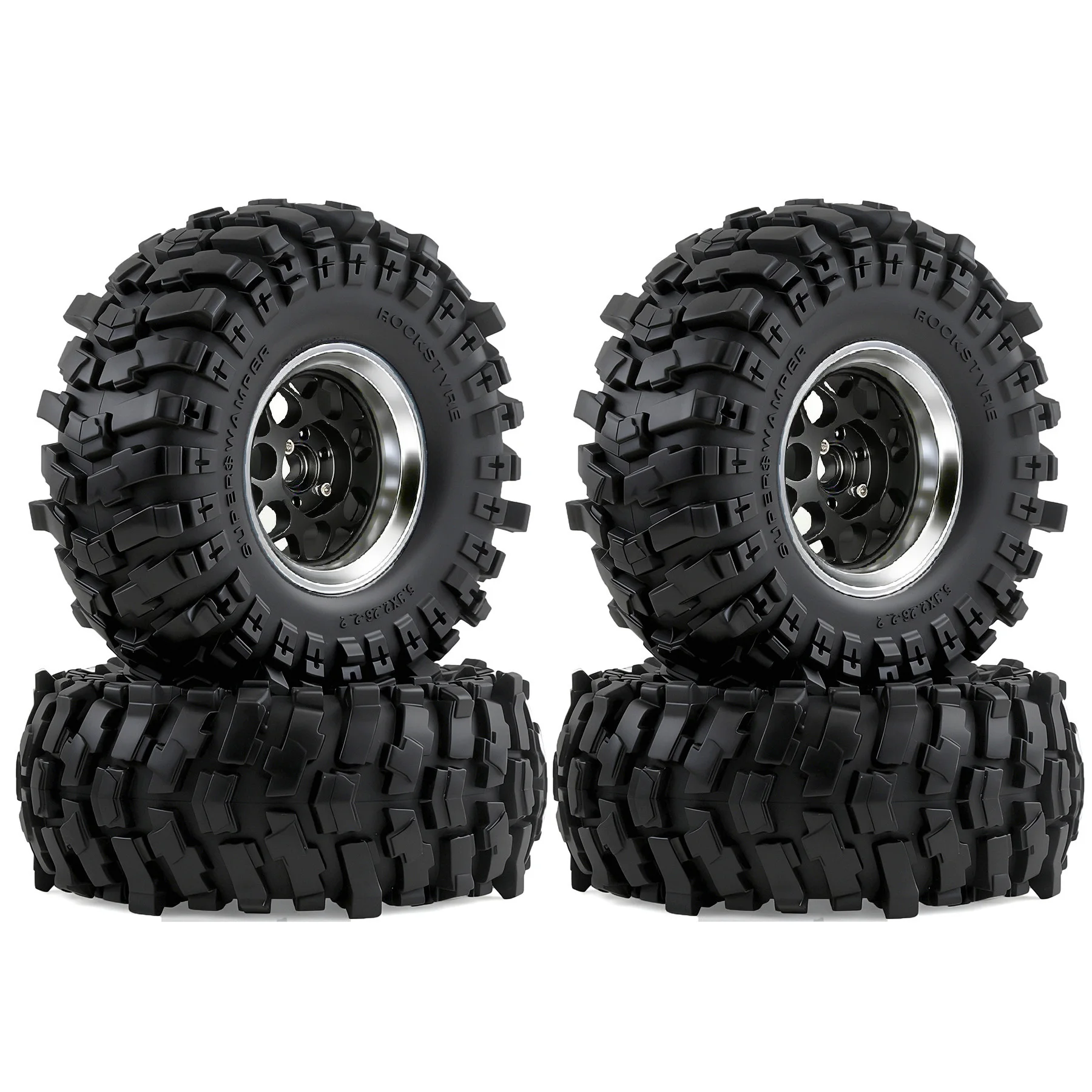 

4pcs RED SPIDER 150mm 2.2" Metal Beadlock Wheel Rim Tire Set for 1/10 RC Car Axial SCX10 90046 AXI03007 D90 Traxxas TRX4 Parts