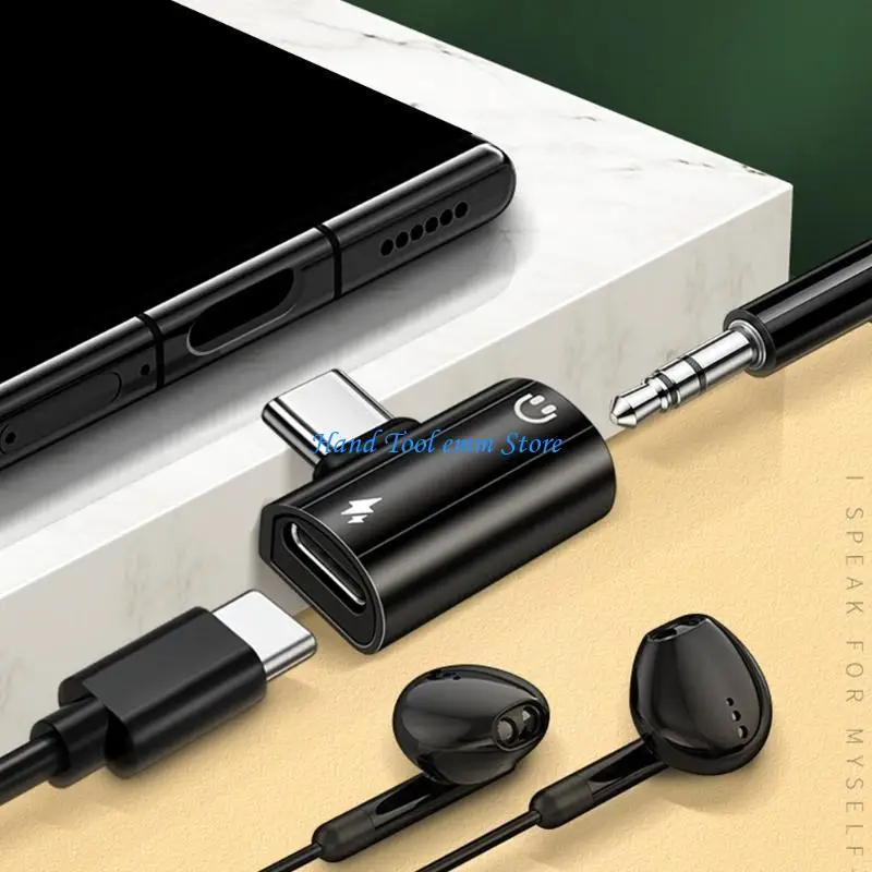 H37F Simultaneous Charging Audios USB C To 3.5mm Adapter USB C PD60W Fast