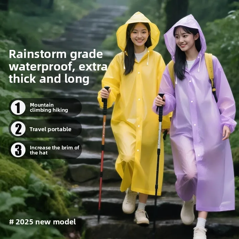 

Thiened ex Full-Body One-Piece Hiking Raincoat Waterproof Modern Simple Sle EVA Material Rain Suit for Temporary Rain...