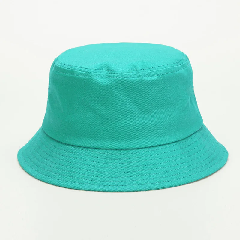 Custom Logo Bucket Hat Cotton Blank Embroidery Cap Unisex Reversible Outdoor Bob Kpop Fishreman Hats Wide Brim Sun Visor Gorras