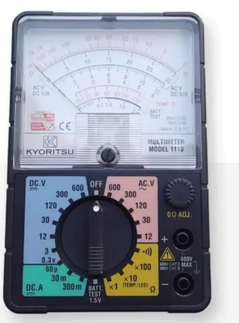 KYORITSU 1110 Analogue Multimeter Can measure line voltage up to AC 600V