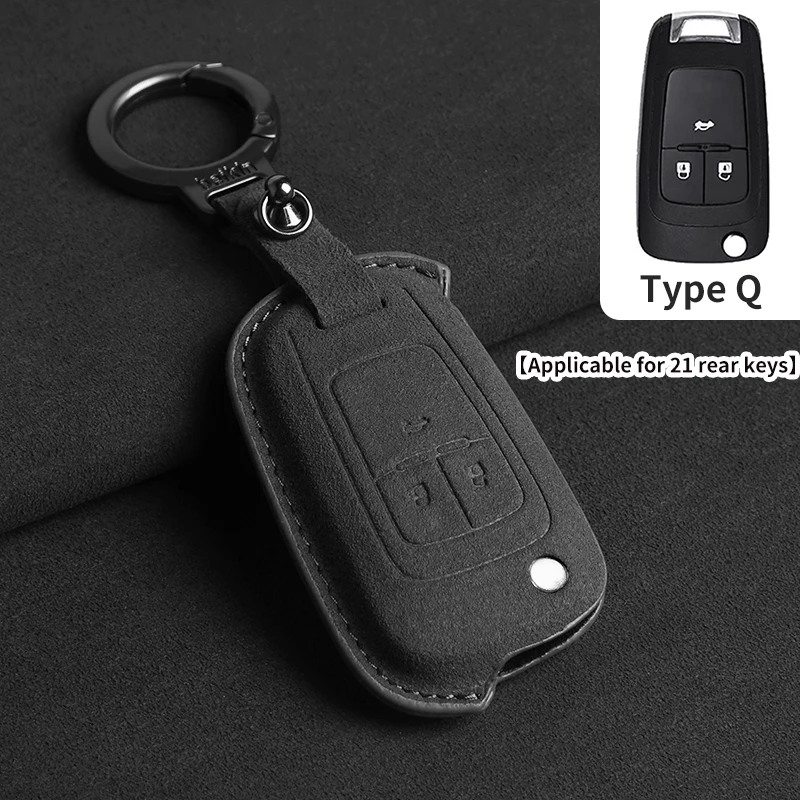 Suede Car Flip Key Case Cover for Chevrolet Cruze Aveo Trax Sail Malibu Captiva Opel Vauxhall Astra J Corsa Insignia Mokka