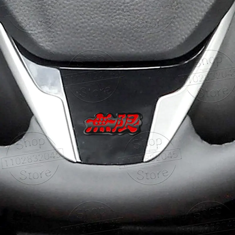 Auto Interior Metal Emblem Steering Wheel Center Console Sticker For Honda Mugen Power  Accord Civic CRV Hrv Jazz Accessories