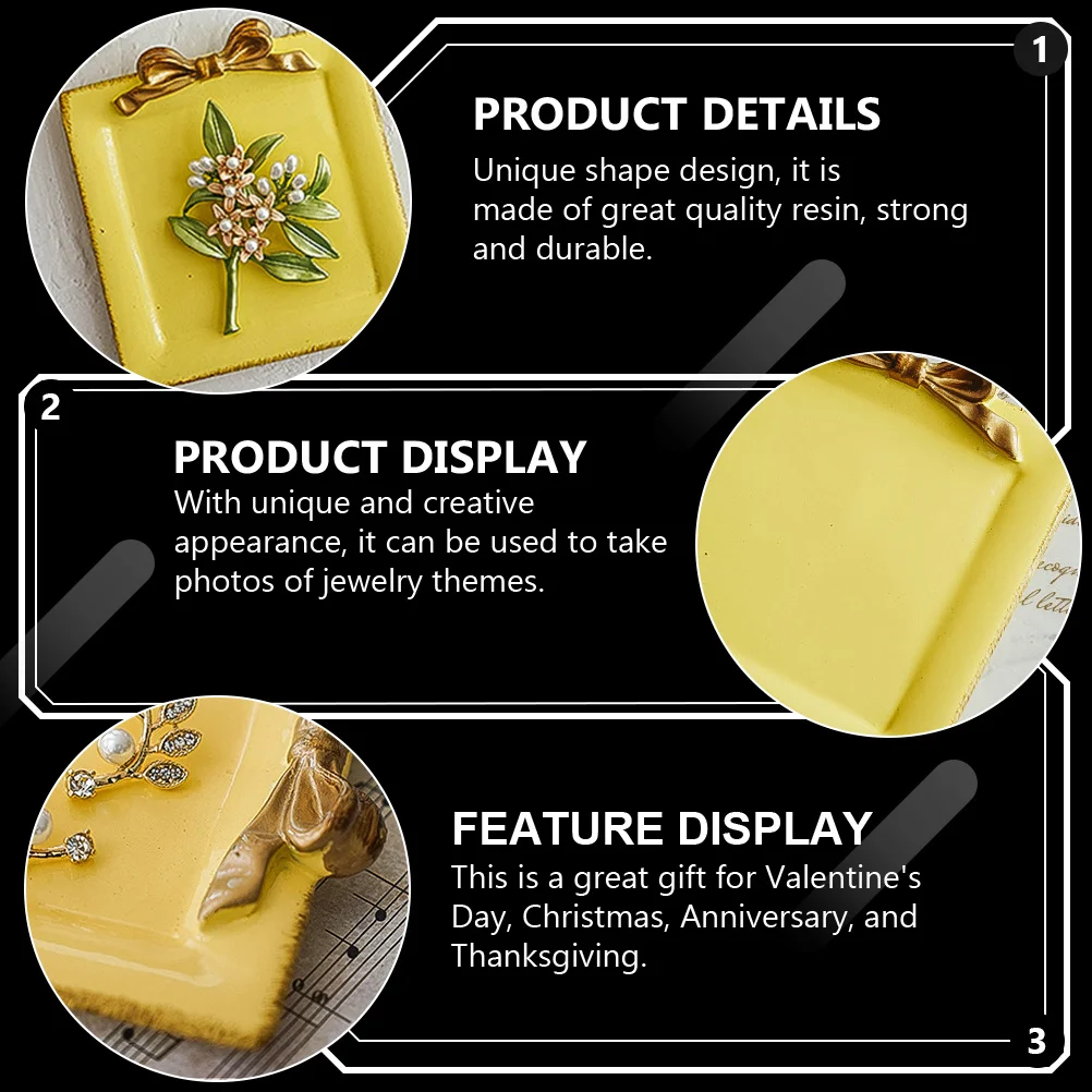 

Resin Earrings Tray Unique Creative Jewelry Display Tray Desktop Ornament Photography Prop Home Decoration Desktop Ornament