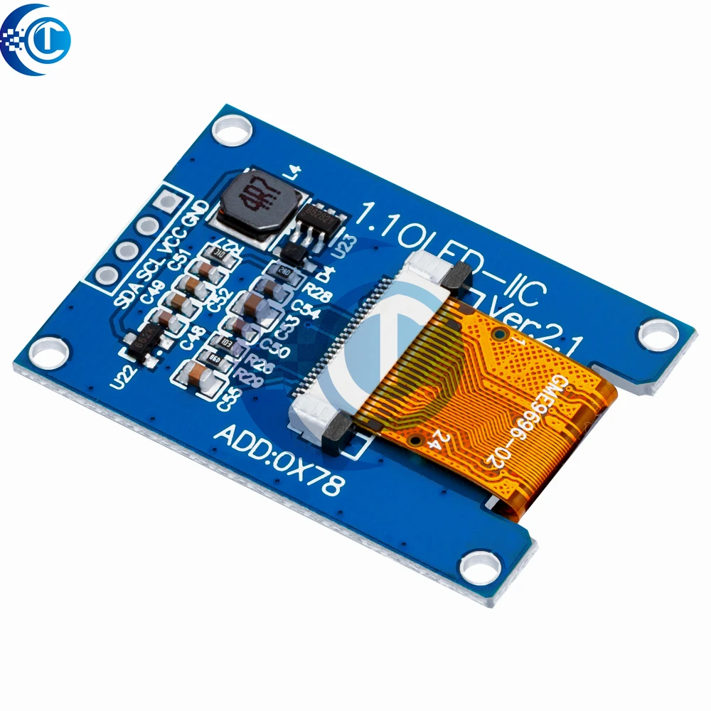 SH1107 Vertical White OLED Display Module, 1.1 Inch 96*96 Resolution, SPI Interface 4/7Pin, Compatible with Arduino DIY Projects