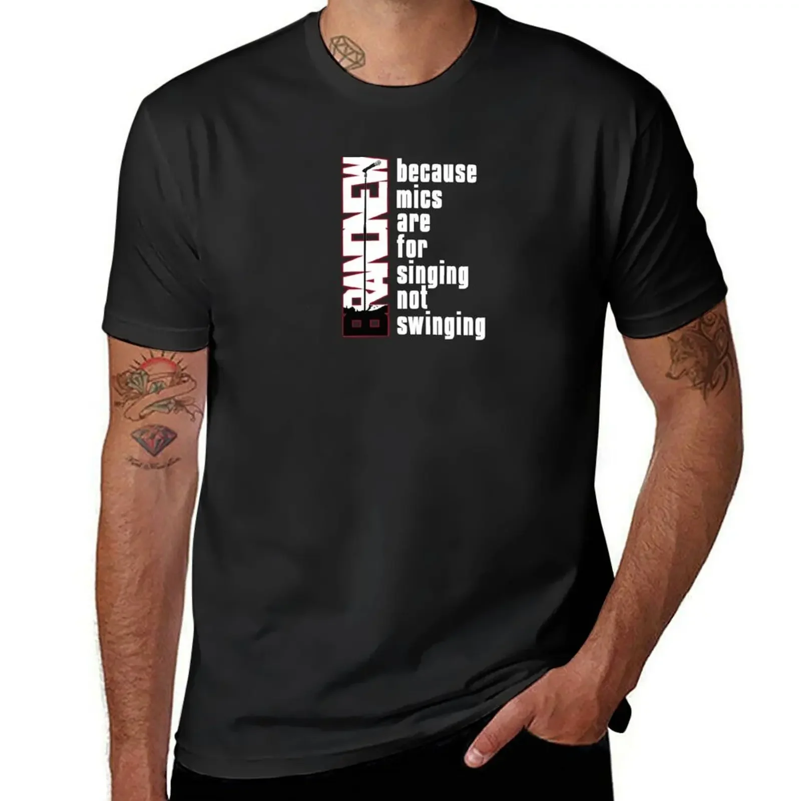 Mics Are For Singing Not Swinging T-Shirt oversized t shirt anime tshirt designer shirts mens fashion