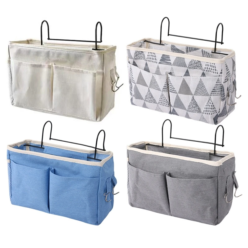 Bedside Storage Bag Hanging Organizer for Bunk Hospital Beds Dorm Rooms Bed Rail Office Desk Organizer Stationery Basket