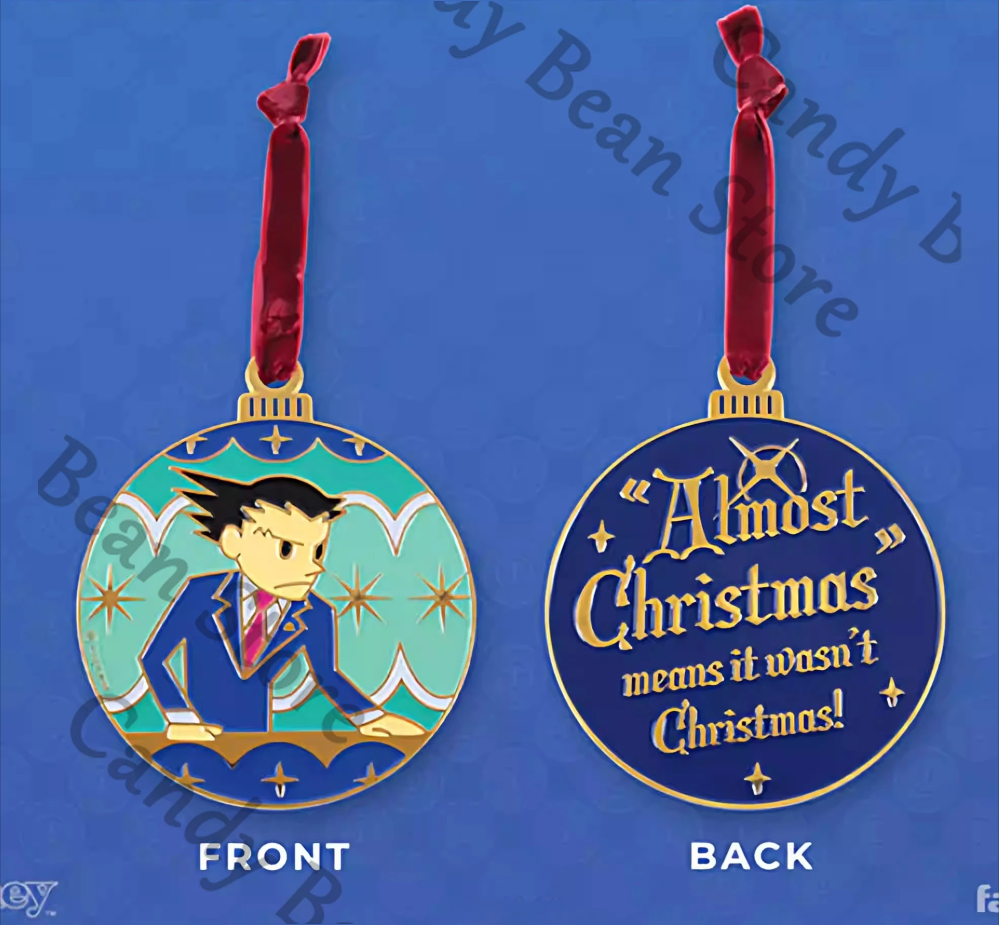 

Genuine Anime Ace Attorney Phoenix Wright Cosplay Christmas Ornament Metal Pendant Cartoon Keychain Keyring Key Chain Xmas Gift