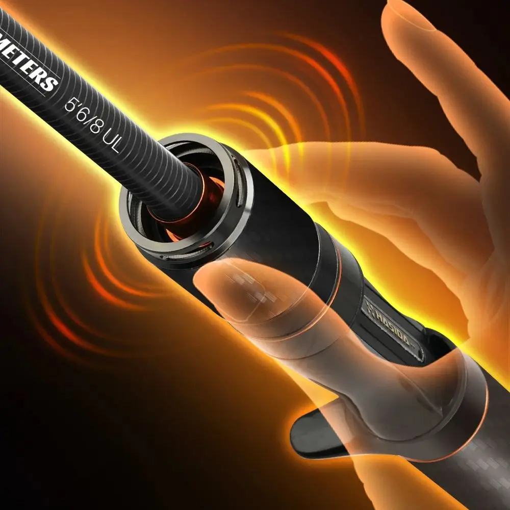 

HISTAR Butterfly 1.5m-1.85m Telescopic Fuji Guides High Carbon Titanium Alloy Tip 8 section Portable Lure Fishing Rod