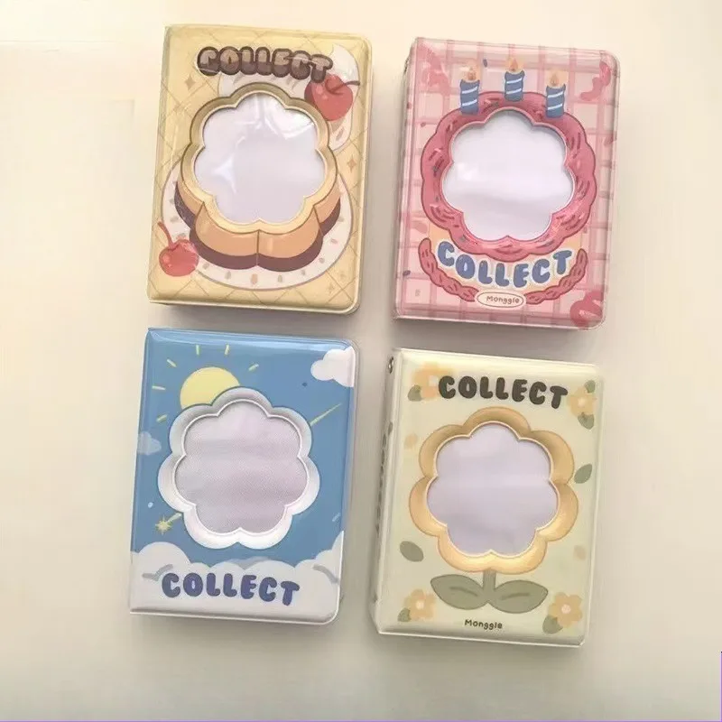 3 Inch Photo Album Cute Korean Ins Style Single Pocket Card Holder Mini Scrapbook for Kpop Idol Photos Collections