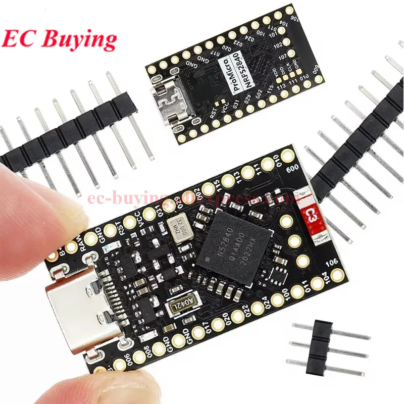 Плата разработки Promicro NRF52840 RP2040 Wi-Fi 2,4G Bluetooth-совместимая 5.0 ZigBee Хорошо! Модуль управления зарядкой Nano V2.0