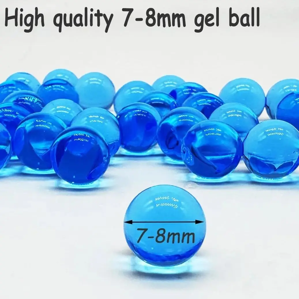 Cuentas de agua de 5K, bolas de gelatina azules, armas Airsoft, pistolas, munición de tiro, bolas de Gel suaves, balas para Gel Blaster Orbeez, juguete para niños