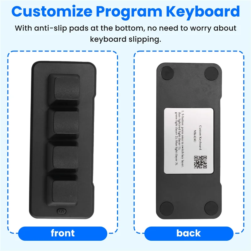 AY14 -MK424U لوحة مفاتيح صغيرة مخصصة ذات 4 مفاتيح مع مفتاح ميكانيكي