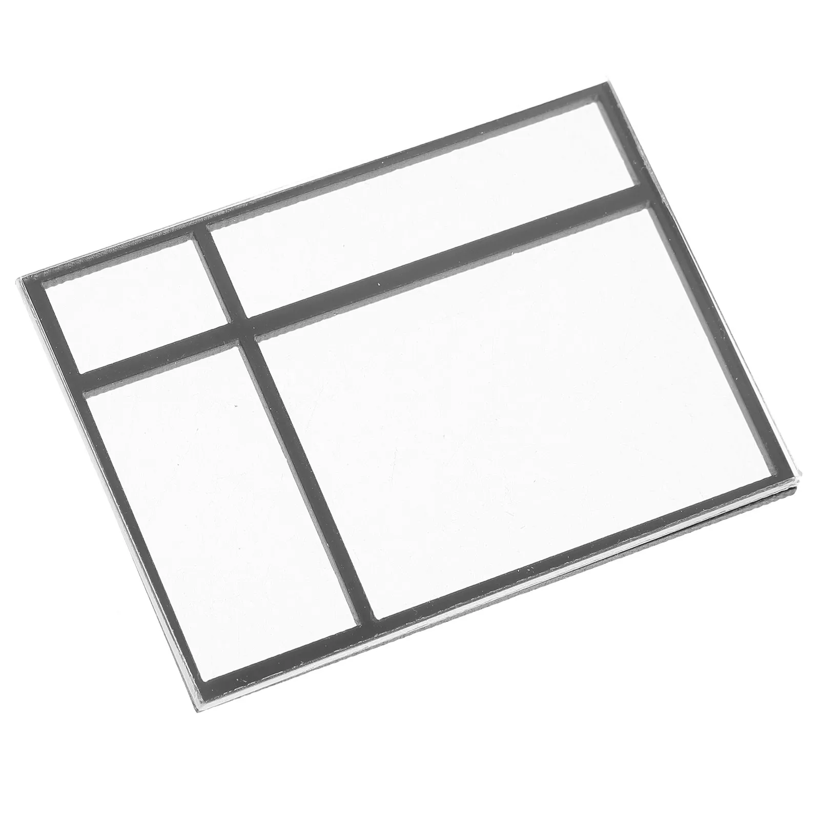 2 Stück Mini-Hausfenster, handgefertigter Holzrahmen, realistische Simulationsfenster für DIY-Dioramen und Mikrolandschaftsornamente