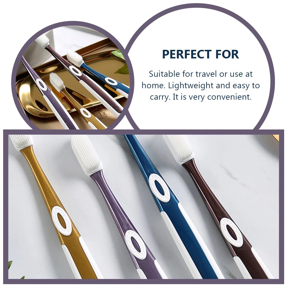 

8pcs Toothbrush Replacement Heads Soft Bristles Manual Portable Compact Lightweight Assorted Colors Deep Cleaning