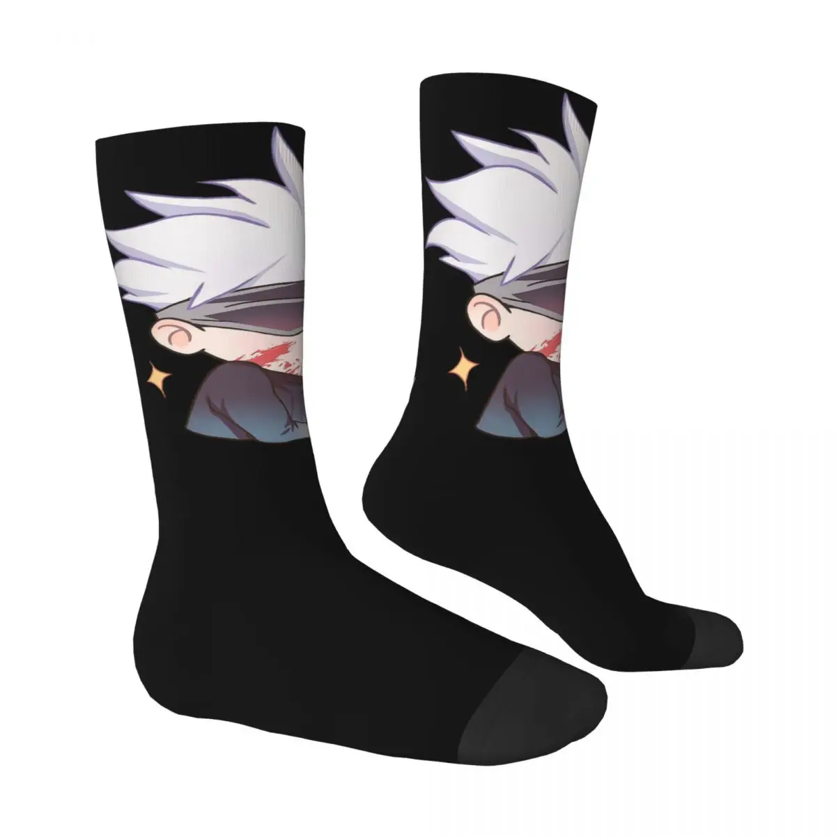 Anime Gojo Sensei Unisex Socken, Wandern 3D-Druck Happy Socks Street Style verrückte Socke, Suche 'Gojo' mehr im Laden